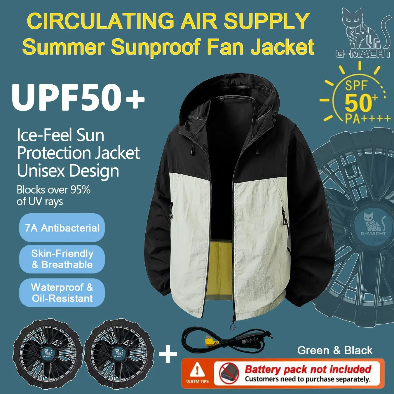 Couple Summer Cooling Fan Vest, Breathable Heat-Resistant Air Conditioned Sleeveless Workwear for Outdoor Use(Not Power)