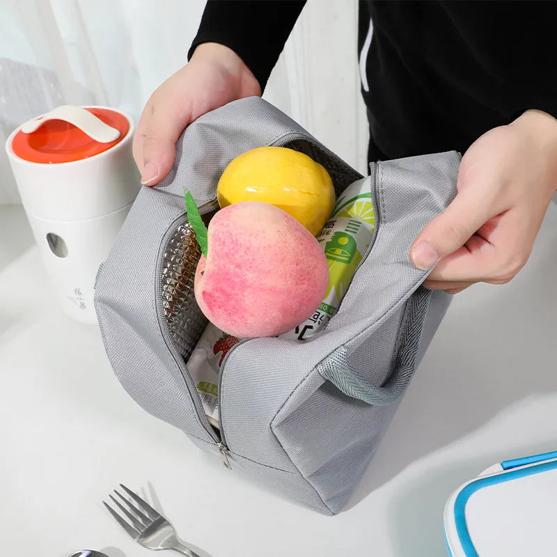 Aluminum Foil Insulated Lunch Bag for Office Workers Portable Lunch Box Lunch Bag Minimalist Kid Insulated  Handbag