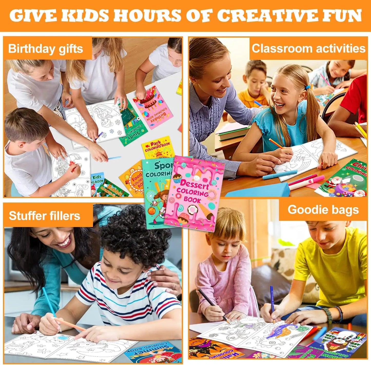 48Pack Small Coloring Books for Kids Ages 4-8, 8-12, Bulk Coloring Books for Kids Ages 2-4, Kids Birthday Party Gifts Classroom