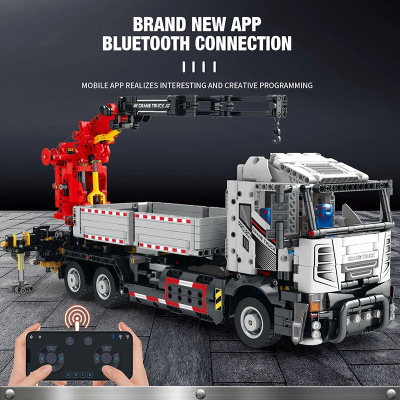 Remote Control Engineering Crane Building Blocks Set RC Construction Vehicle 3D Assembly STEM Educational Toy Gift