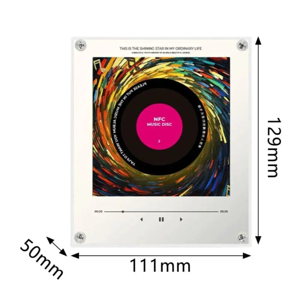 NFC Touch Instant Play Vinyl Record Music Box Night Light To Customize Refrigerator Stickers Creative Ornament
