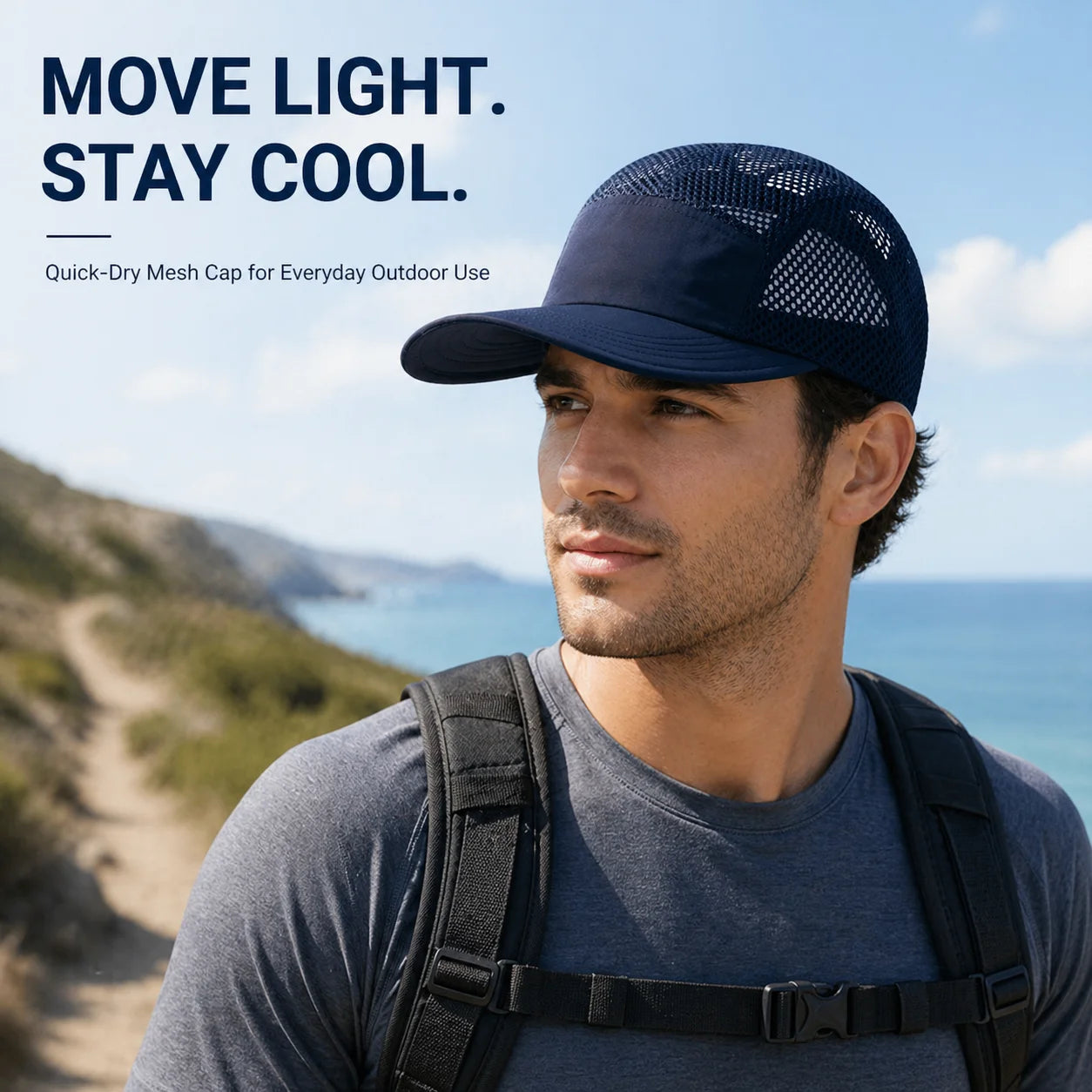 Summer Full Mesh Baseball Cap Quick Dry Breathable Sport Hat Deep 11cm Adjustable Cooling Running Hiking Sun Hats for Men Women
