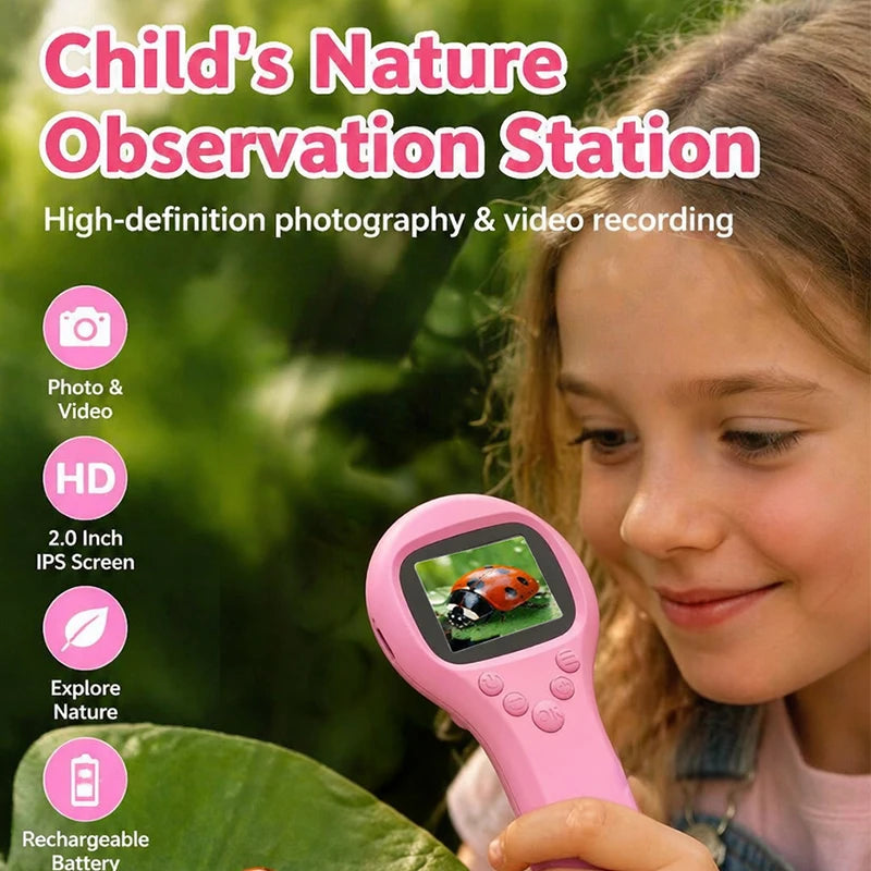 Handheld HD Digital Microscope 1000X Computer Connect 1MP Camera Kids STEM Science Experiment Toy Birthday Gift