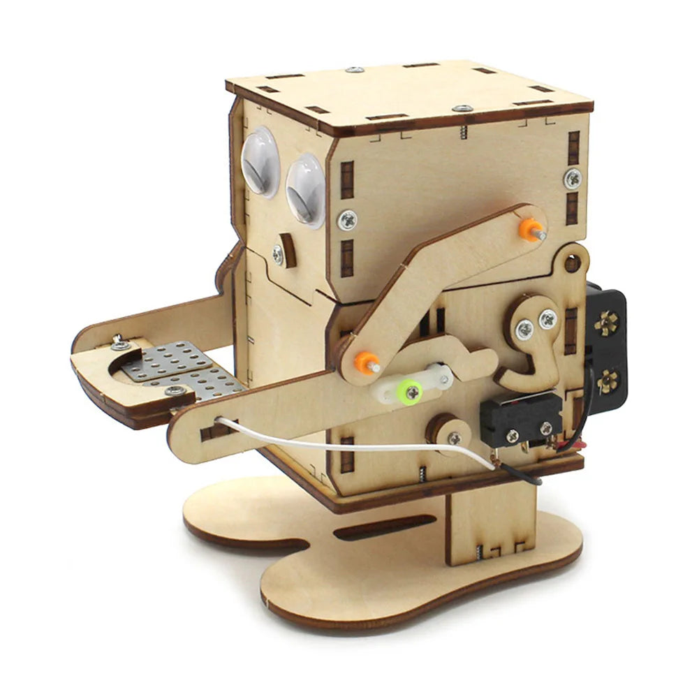 DIY Robot Eating Coin Model Assemble Kit Mini Teaching Learning STEM Project Science Education Aid Gift for School Lab