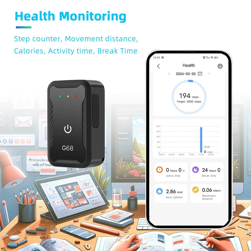 4G Car Tracking Device Real Time GPS Tracker Anti-Loss Location Tracker GPS Locator Children The Elderly Health Monitoring