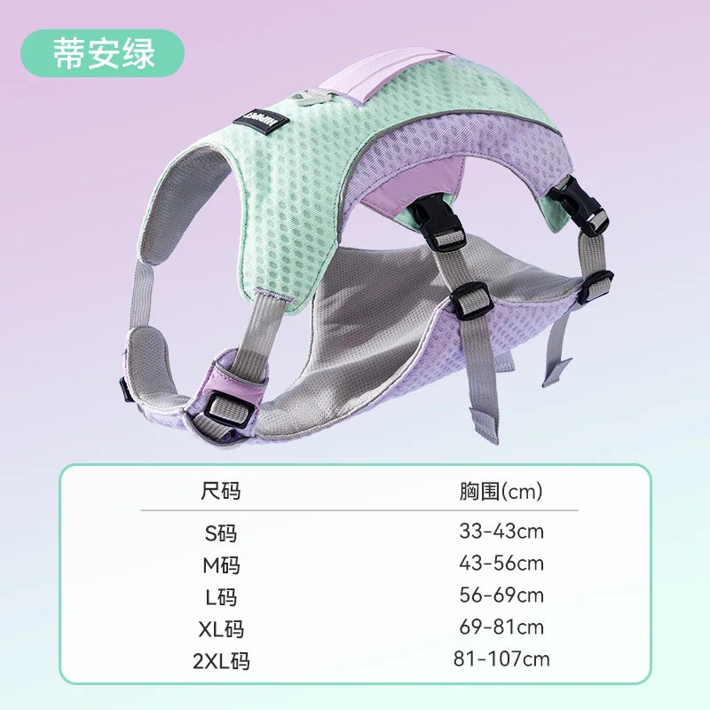 Summer Cooling Vest Style Dog Harness Breathable Leash for Small Medium Large Dogs Golden Retriever