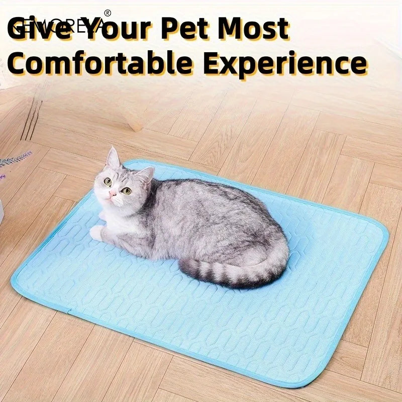 2025 Upgraded Ice-Cool Summer Pet Cooling Mat and Bed Sweat-Absorbent Fabric Available in 4 Sizes for Small Medium and Large Pet