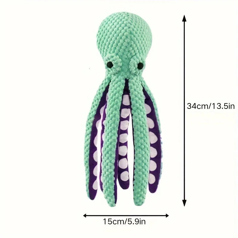 Pet Plush Toy Cat Dog Voice Octopus Shell Puzzle Toy Bite Resistant Interactive Pet Dog Teeth Cleaning Chew Toy Pet Supplies