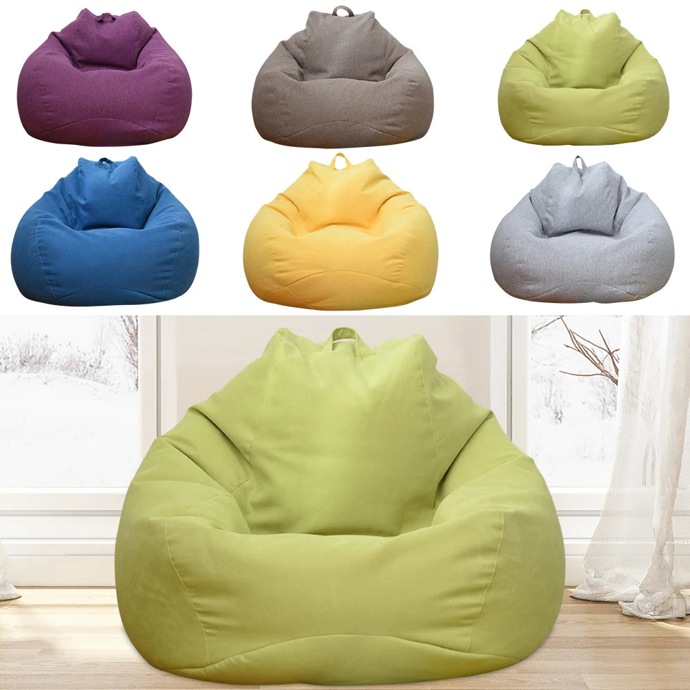 Large Bean Bag Chair Sofa Cover Comfortable Outdoor Lazy Seat Bag Couch Cover without Filler for Adults Kids Tatami Chairs Cover