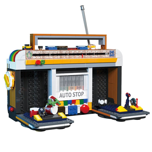 554PCS Color Radio Model Building Blocks Retro Small Home Appliances Assembly Bricks DIY Toys Desktop Deco Adult Holiday Gift