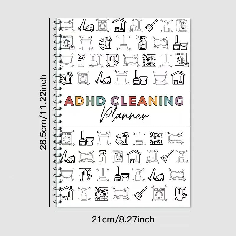ADHD Cleaning Planner Bundle Home Cleaning Schedule Weekly Monthly Year Round Cleanliness Tips Family Chore Chart