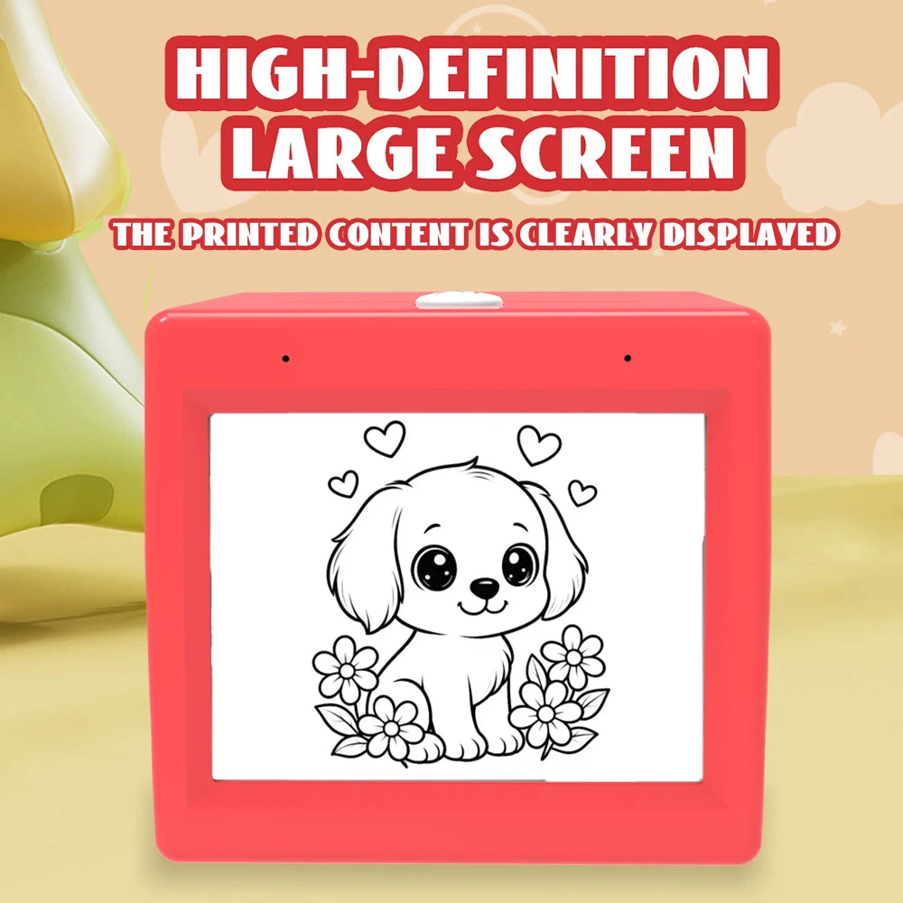 AI Magic Box Voice Control Portable HD Screen Printer for Kids Gift Drawing Printing Toy WIFI Android iOS Thermal Printer