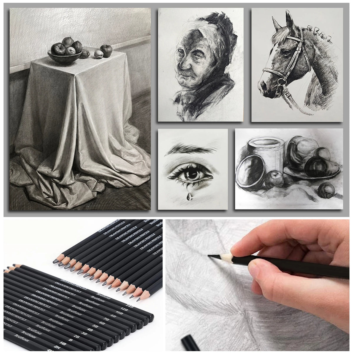 29-70 pcs Drawing Set Sketching Kit - Art Supplies,for Adults Artists with 3-Color Sketchbook,Graphite,Pastel,Charcoal Pencils