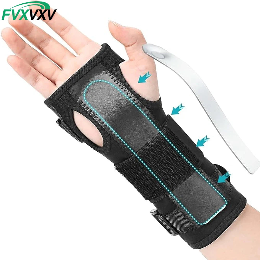 1PCS Adjustable Wrist Brace Night Support for Carpal Tunnel, with Metal Splint, Hand Brace For Pain Relief, Injuries, Sprains