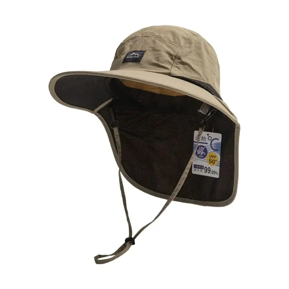 Summer Sun Hats UV Protection Outdoor Hunting Fishing Cap For Men Women Hiking Camping Visor Bucket Hat Neck Flap Fisherman Hat