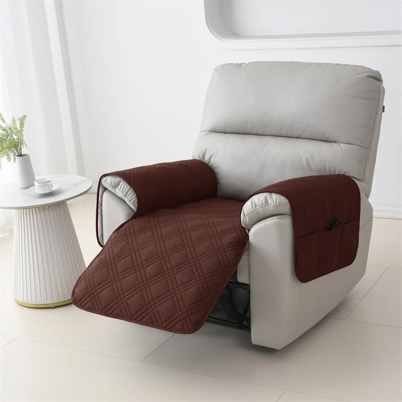 1Seater Quilted Recliner Sofa Seat Cover Dogs Pets Kid Anti-Slip Chair Covers Anti-wear Armchair Cushion Furniture Protector