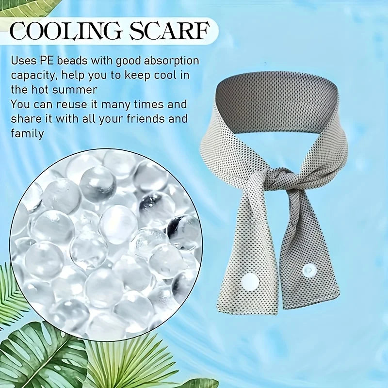 Versatile Cooling Ice Towel Neck Gaiter, Sweat-Wicking Headscarf & Postpartum Ice Band, Ideal for Outdoor Summer Activities