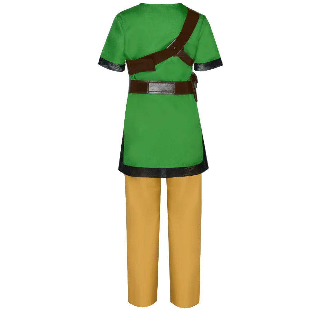 Kids Adult Zelda Skyward Sword Link Cosplay Costume Game Cosplay Clothes Link Green Uniform Men Women Outfits Halloween Suit