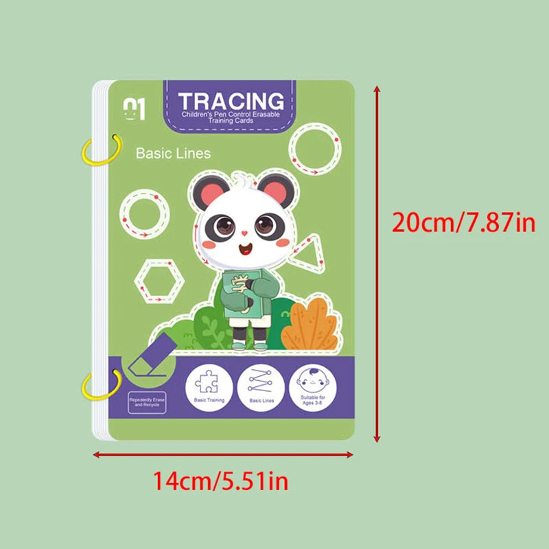 32-Page Reusable Magic Practice Notebook Set |   Whole Brain Development, Writing Training, and Art Education Handbook |   Learn Writing Skills, Paper Materials, Durable Binding |   Color Pages | Christmas Gifts