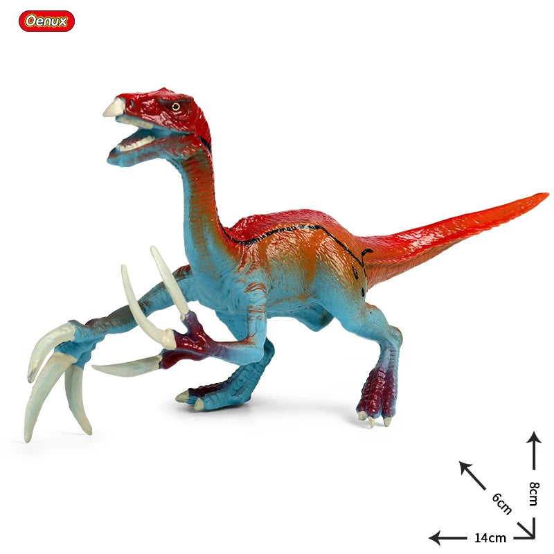 Oenux Jurassic Dinosaur Figurines T-Rex Velociraptor Spinosaurus Dilophosaurus Animal Model Action Figures Collection Kid Toy