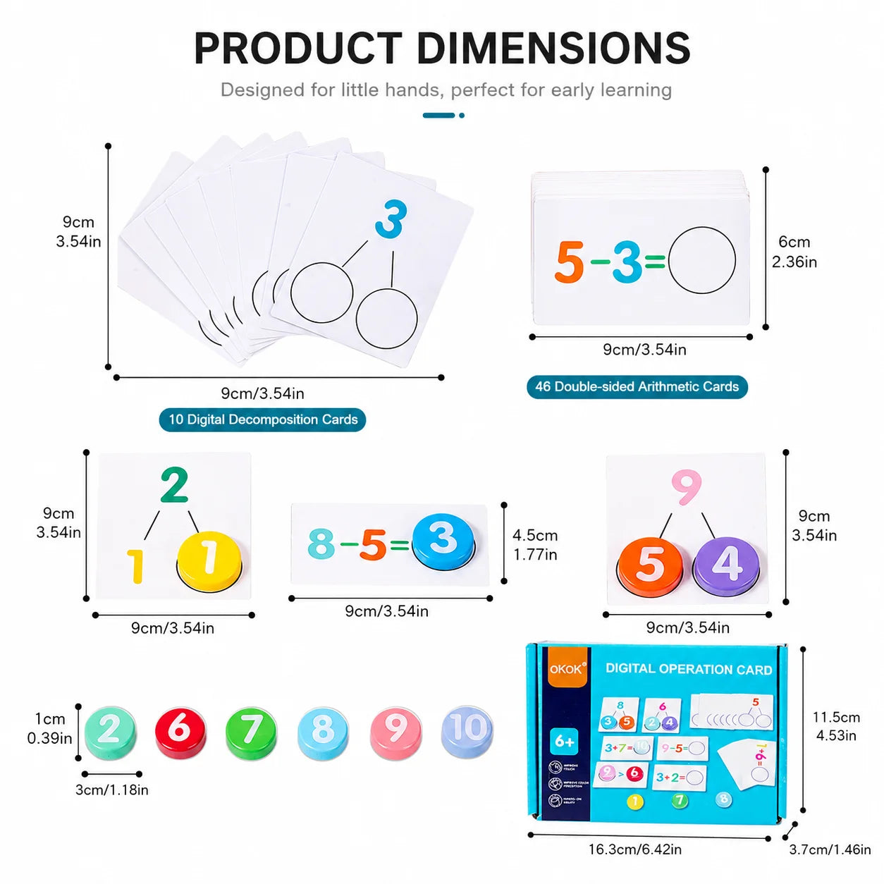 Children's math early education teaching aids, number cognition matching, mathematical operations learning, educational toys