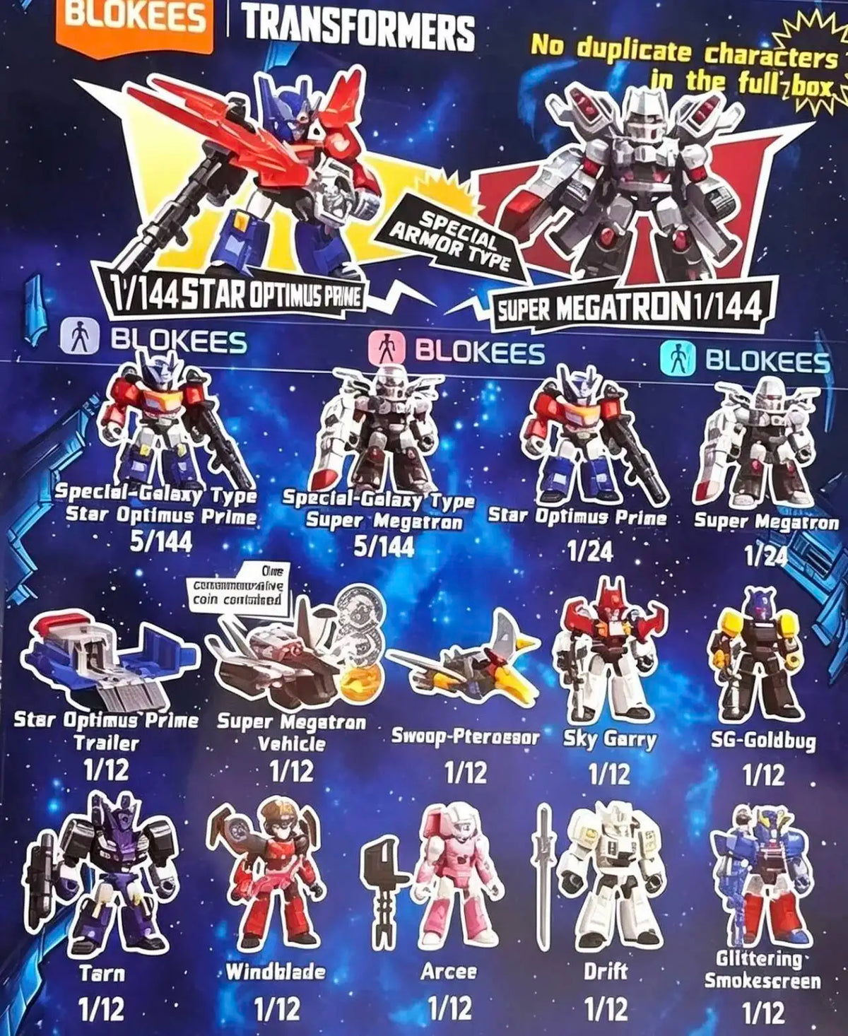 Blokees Transformers Defender Version 8 Battle Stars Collectible Blind Box Star Optimus Prime Super Megatron Action Figure Model