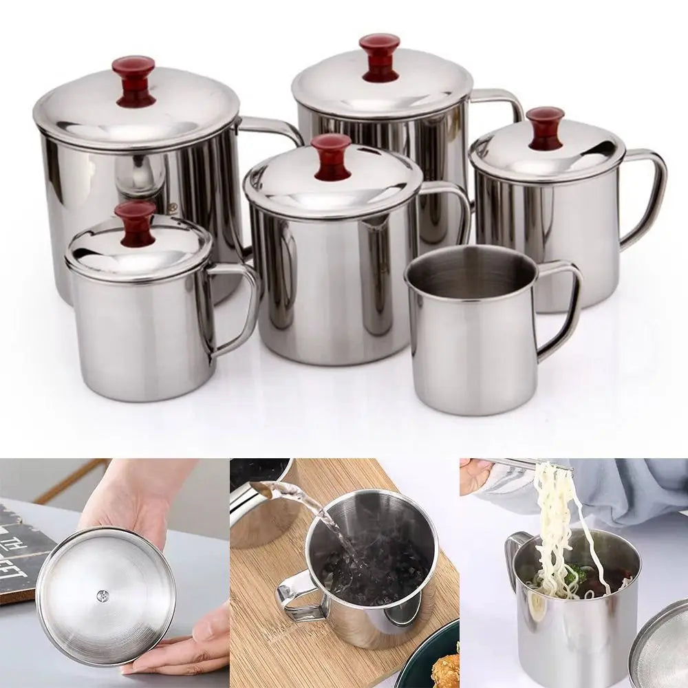 Portable Stainless Steel Tea Drinking Metal Tumbler Pint Cup Camping Coffee Mug Camping Outdoor