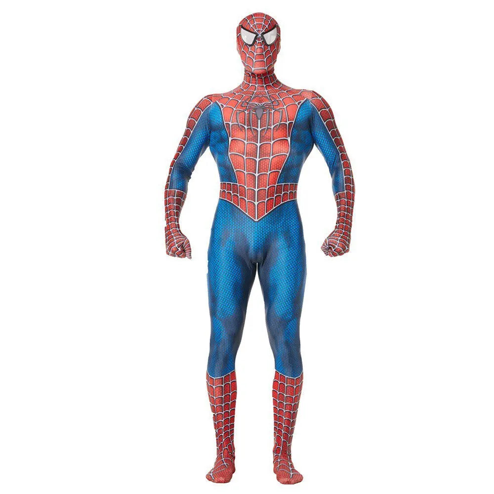 3D Printed Cosplay Jumpsuit Stretch Bodysuit Full Outfit Halloween Party Role‑Play Costume For Adult Men