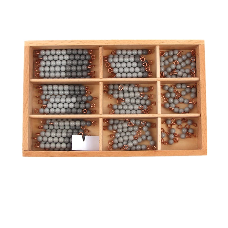 Montessori Counting Game for Children Colorful/ Golden Beads Box Kids Numbers Learning Resources Early Childhood Education Toy