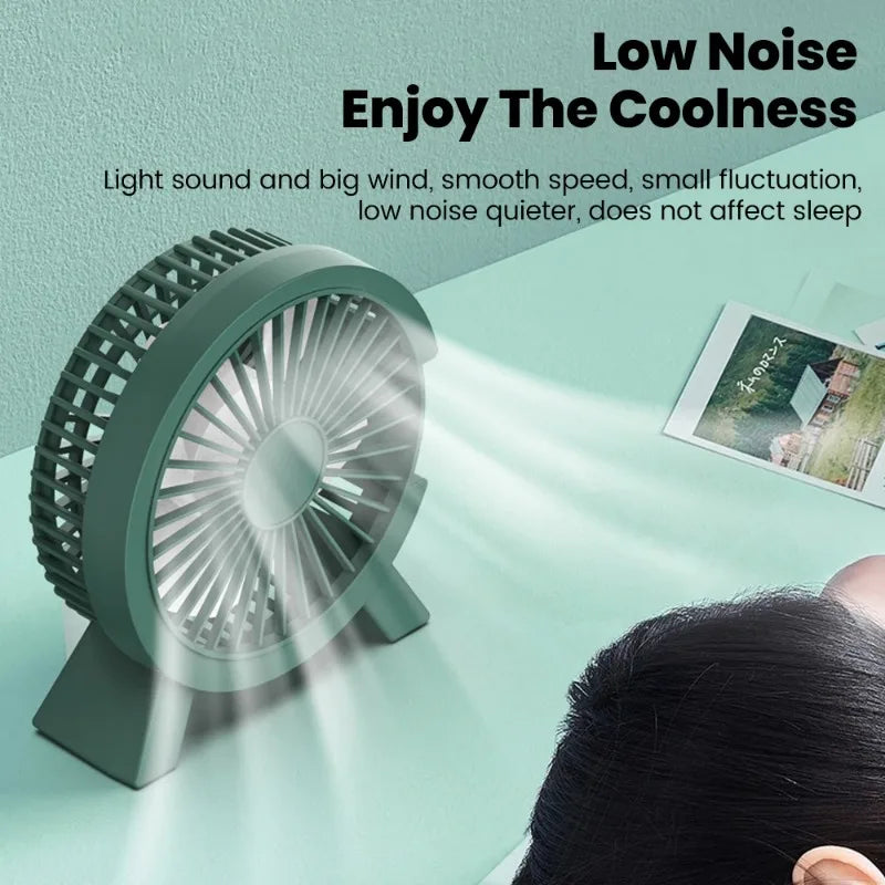 Mini USB Rechargeable Table Fan Portable USB Small Fan Fan for Student Dormitory Computer Summer Gadget Home Desk Office