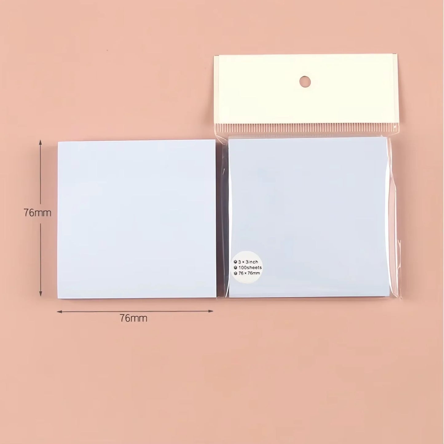 100 Sheets Full Stick Color Sticky Notes Pads Ins Style Memo Notepad Stationery for School Office Message Stickers Posted It