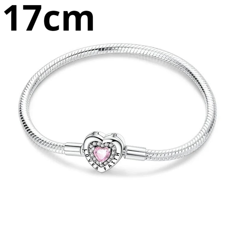 925 Silver Family Series Mother Daughter Splittable Heart Mom Charm Beads Fit Necklace Bracelet Mother's Day DIY Jewellery Gifts