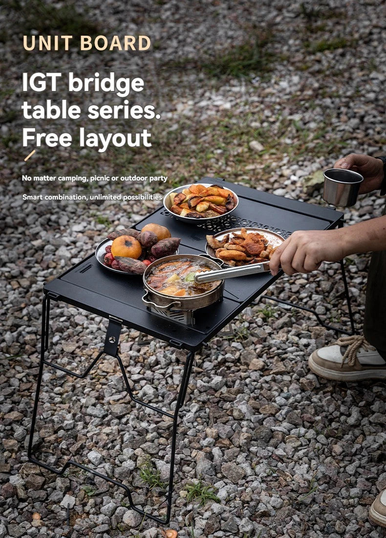 CAMPINGMOON CK-25BK-1P IGT Combination Table Suitable For Snow Peak Stove Cover Outdoor Camping Table Accessories