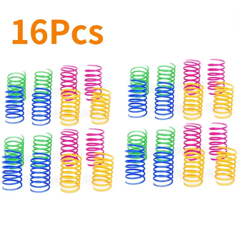 Colorful Plastic Spring Cat Toy Jumping Interactive Pet Supplies Scratch-Resistant Bite-Resistant for Cats