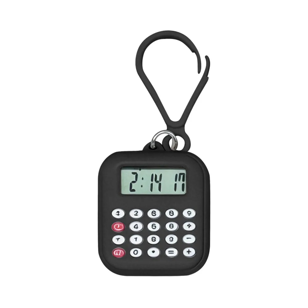 Multifunctional Mini Calculator 8 Digits Display Silent Button Electronic Calculator Lightweight Portable Keychain Calculator