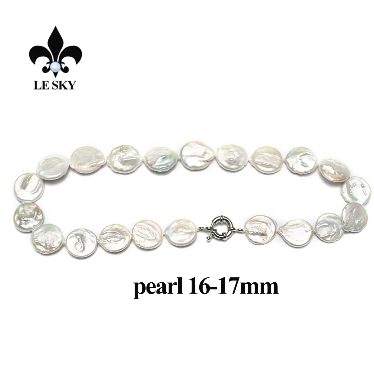 LE SKY Natural Freshwater Pearl Set Potato Shape Elasticity Pearl Bead Bracalet Necklace Earrings Wedding Party Accessories 8-9