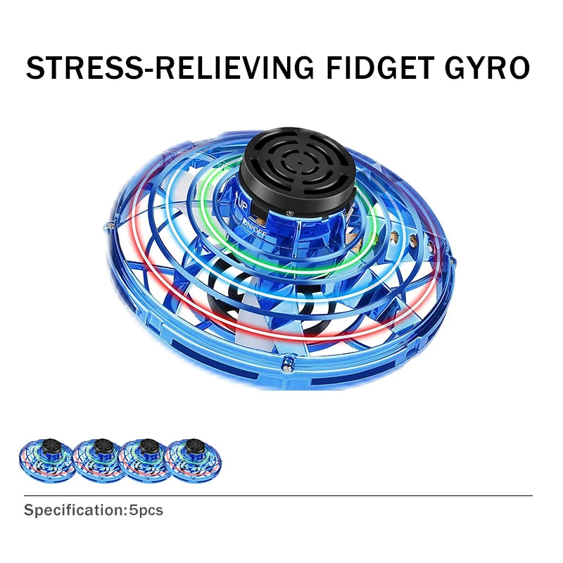 Rechargeable LED Blue Rotating Hover Flying Ball Toy Magic Hand Controlled UFO Induction Levitation Ball Kids Boys Girls Indoor