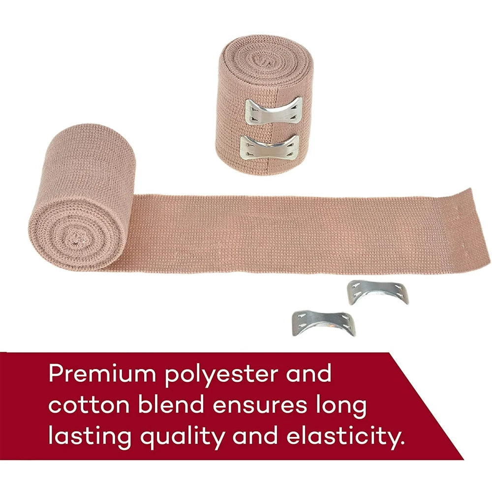 1 Roll Premium Elastic Bandage Wrap - Strong Compression Bandage Wrap for Wrists, Ankles, Feet and Knees