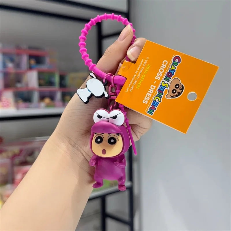 New Crayon Shin-Chan Cartoon Model Keychain Backpack Accessories Bag Pendant Fashion Decor Toy Children Gift