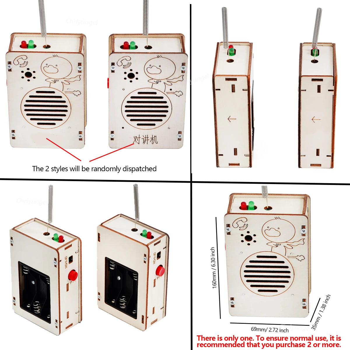 DIY Wireless Walkie Talkie Model Kit STEM Physics Science Experimental Tool School Science Project Educational Toy for Kids Gift