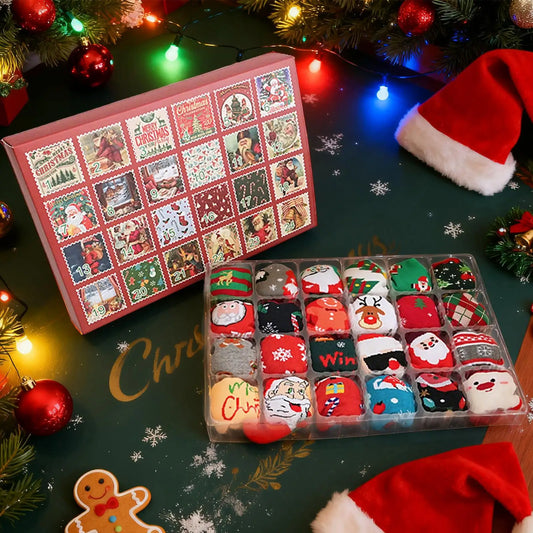 Kids & Teens Socks Advent Calendar – 24-Day Christmas Countdown Surprise Gift
