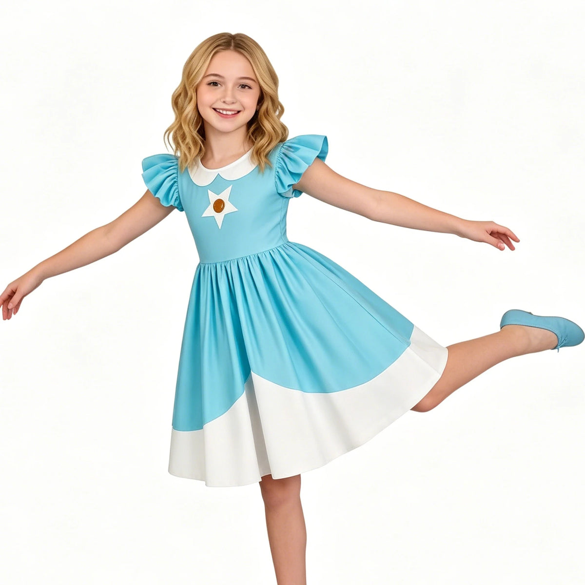Disfraz Princess Peach Cosplay Rosalina Costume Kids Daisy Flower Girl Dress Chilrden Clothes Halloween Birthday Party Outfit