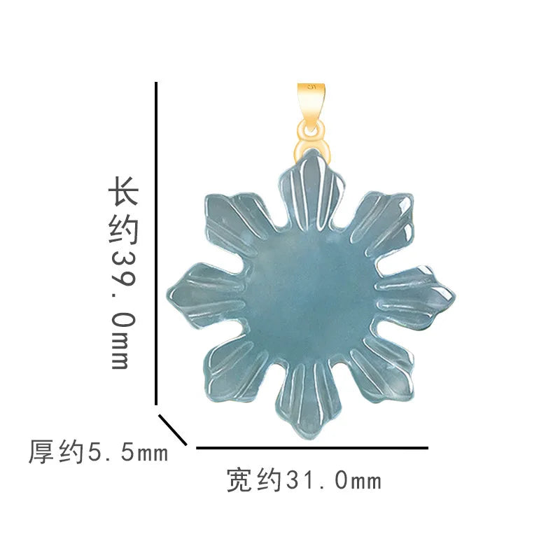 Natural A-grade Burma Jade Sunflower Charms S925 Silver Button Head Bean Seed Jadeite Pendant Women's Gift Jewelry Drop Shipping