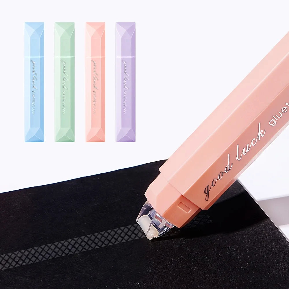 4pcs Waterproof Glue Tape for Scrapbooking - Waterproof Adhesive Roller for Crafts, Gift Wrapping, Photo Mounting & Journaling