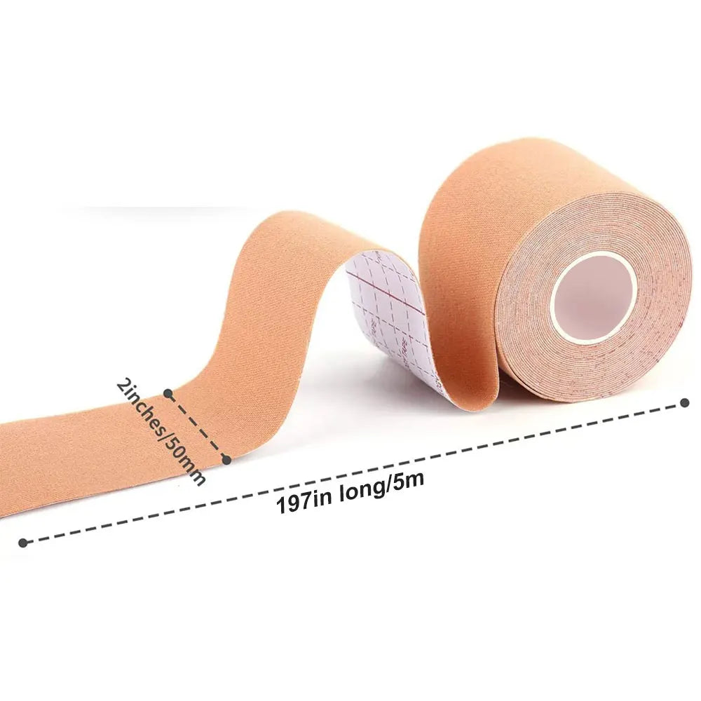 5Rolls/Set Kinesiology Tape, 5cm x 5m Waterproof Athletic Tape, Uncut Kinetic Tape, Elastic Muscle Tape, Sports Tape, Knee Tape