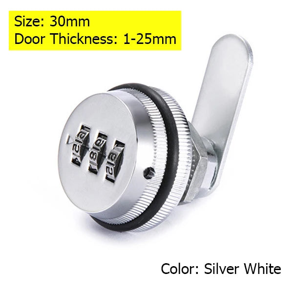 KAK Combination Cabinet Lock Black/Silver Zinc Alloy Password Locks Security Home Automation Cam Lock For Mailbox Cabinet Door