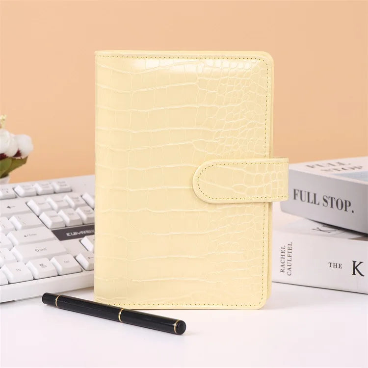 New Color A5A6 Crocodile Pattern DIY Binder Notebook Cover Diary Agenda Planner Paper Cover School Stationery