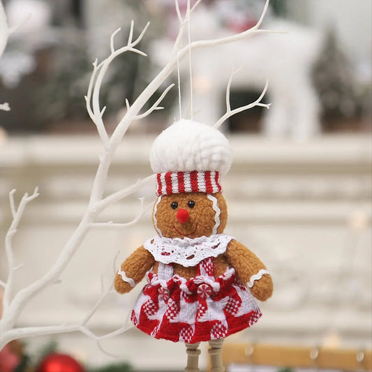 A58Z 2PCS Gingerbread Ornaments Christmas Gingerbread Ornaments Hanging Gingerbread Hanging Ornaments for Xmas Tree