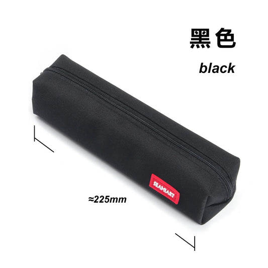 SeamiArt 1pc Small Solid Color Simple Zipper Kawai Pencil Case Mini Pen Bags Papeleria Stationery for School Office Suppliers