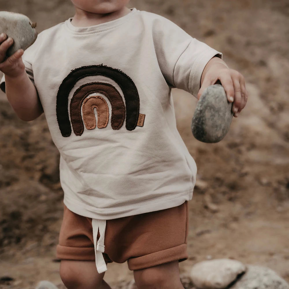 Toddler Kid Baby Boys Girls Clothes Summer Top Short Sleeve Cotton T Shirt Loose Infant Rainbow Ice Cream Tee Childrens Outfits